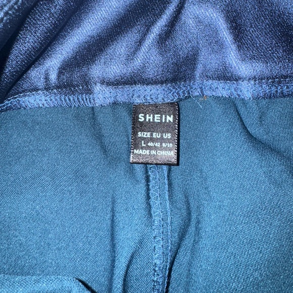 SHEIN Metallic Navy Leggings - Picture 3 of 4